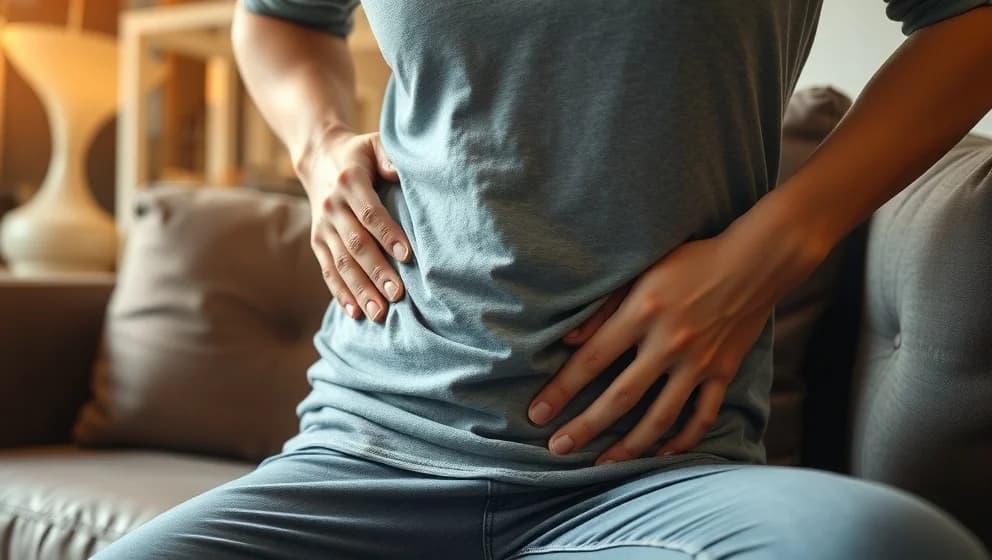 Ont i vänster sida av magen långt ner